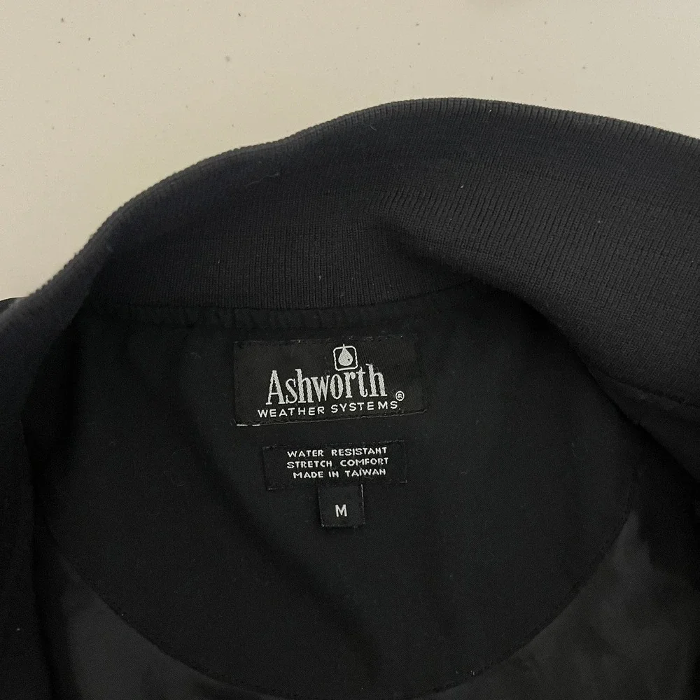 Ashworth Mens Black 2004 Monterey Open Golf Quarter Zip Windshirt Size M